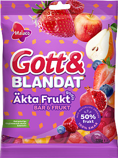 Malaco Gott & Blandat Äkta Frukt Bär & Frukt