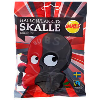Bubs Hallonlakritsskalle